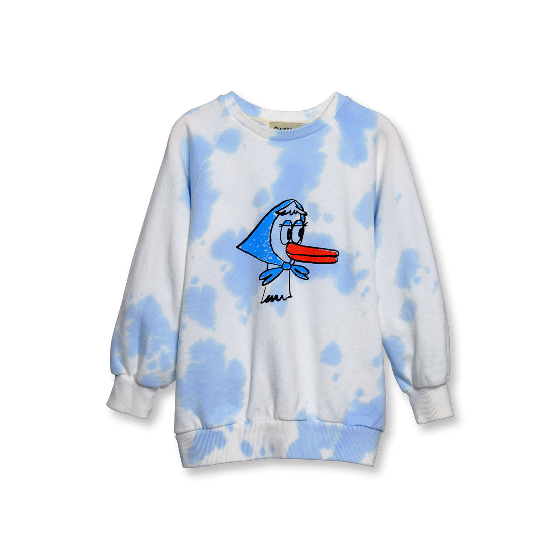 Wander and Wonder Sky Blue Tie Dye Granny Duck Sweatshirt