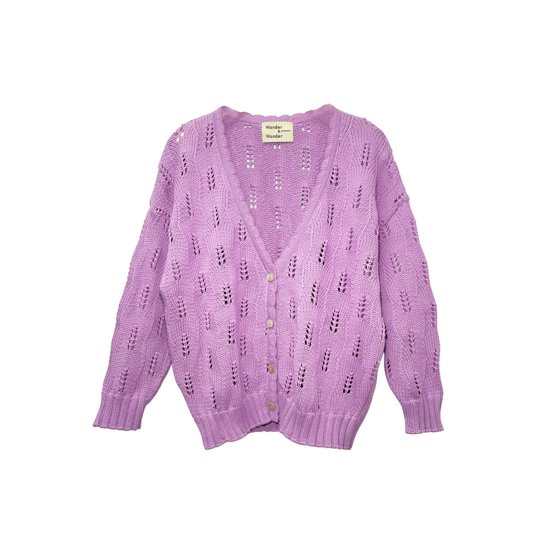 Wander and Wonder Wisteria Pointelle Cardigan