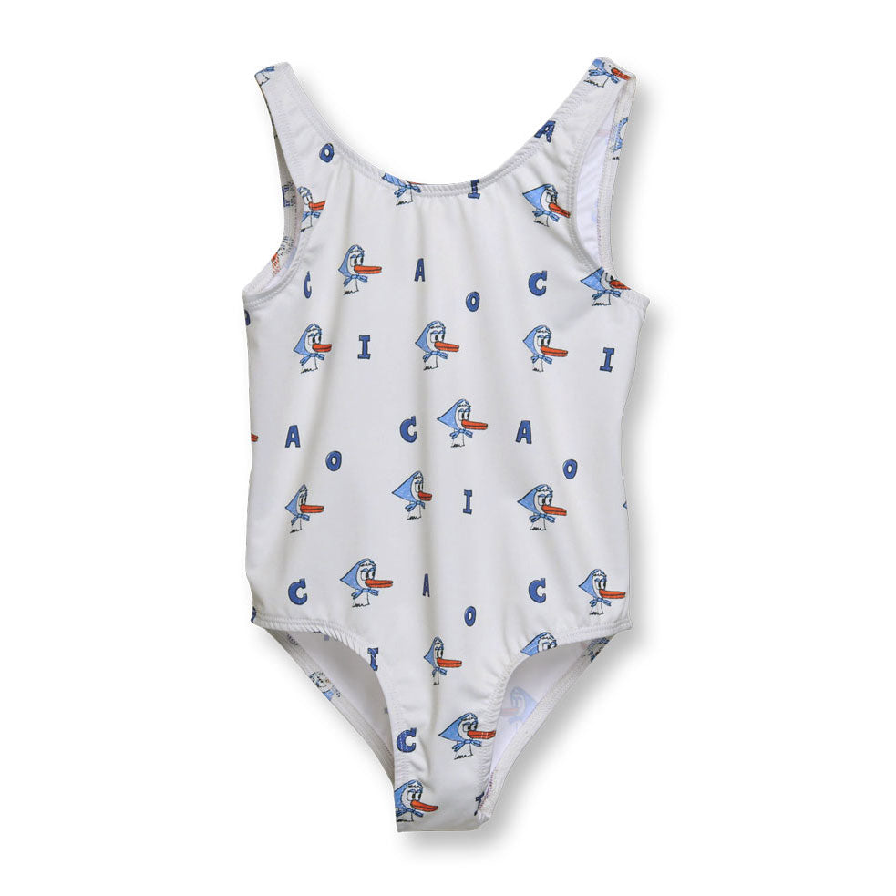 Wander and Wonder Cream Duck One Piece Swimsuit