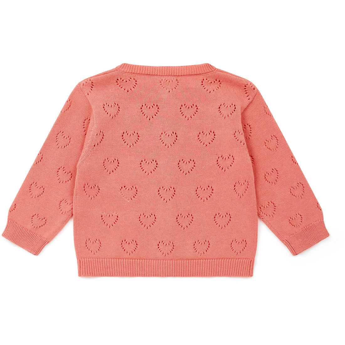Bonton Mask Pink Openwork Baby Cardigan