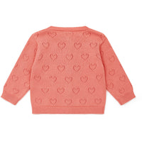 Bonton Mask Pink Openwork Baby Cardigan