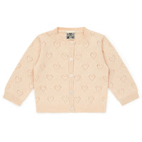 Bonton Nude Openwork Baby Cardigan
