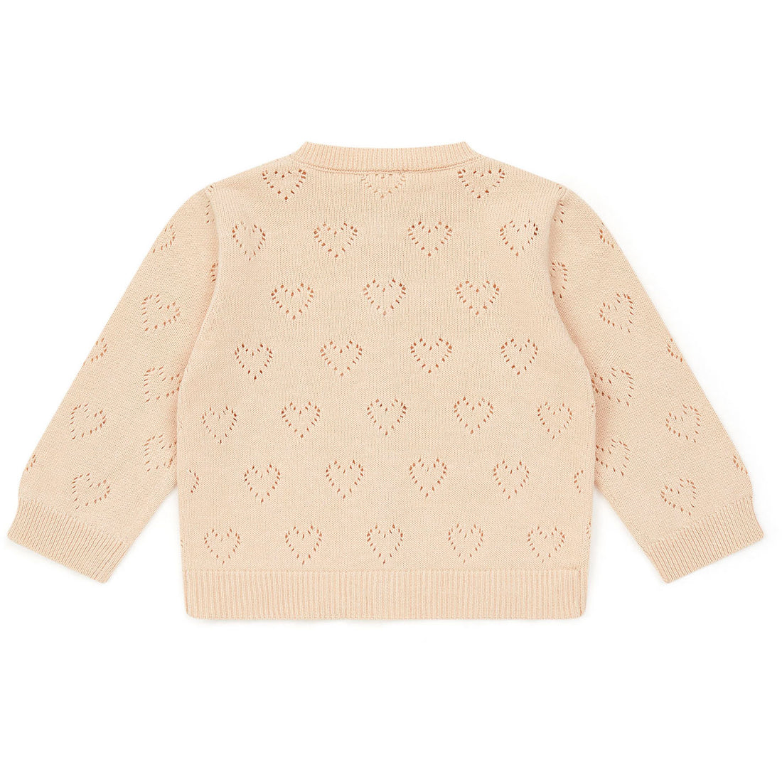 Bonton Nude Openwork Baby Cardigan