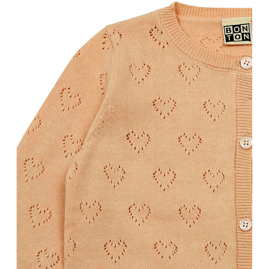 Bonton Nude Openwork Cardigan