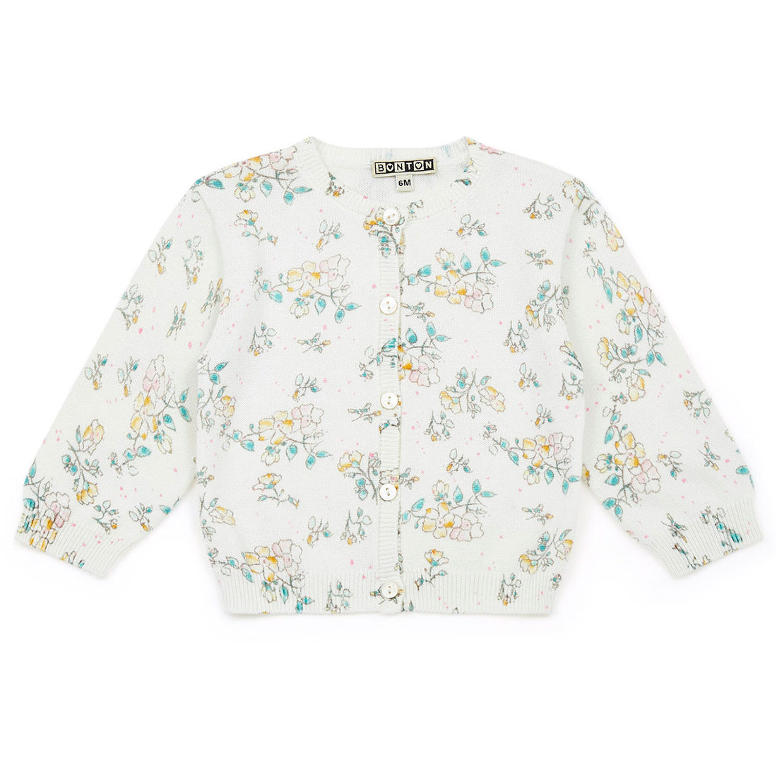 Bonton Odette Floral Baby Cardigan