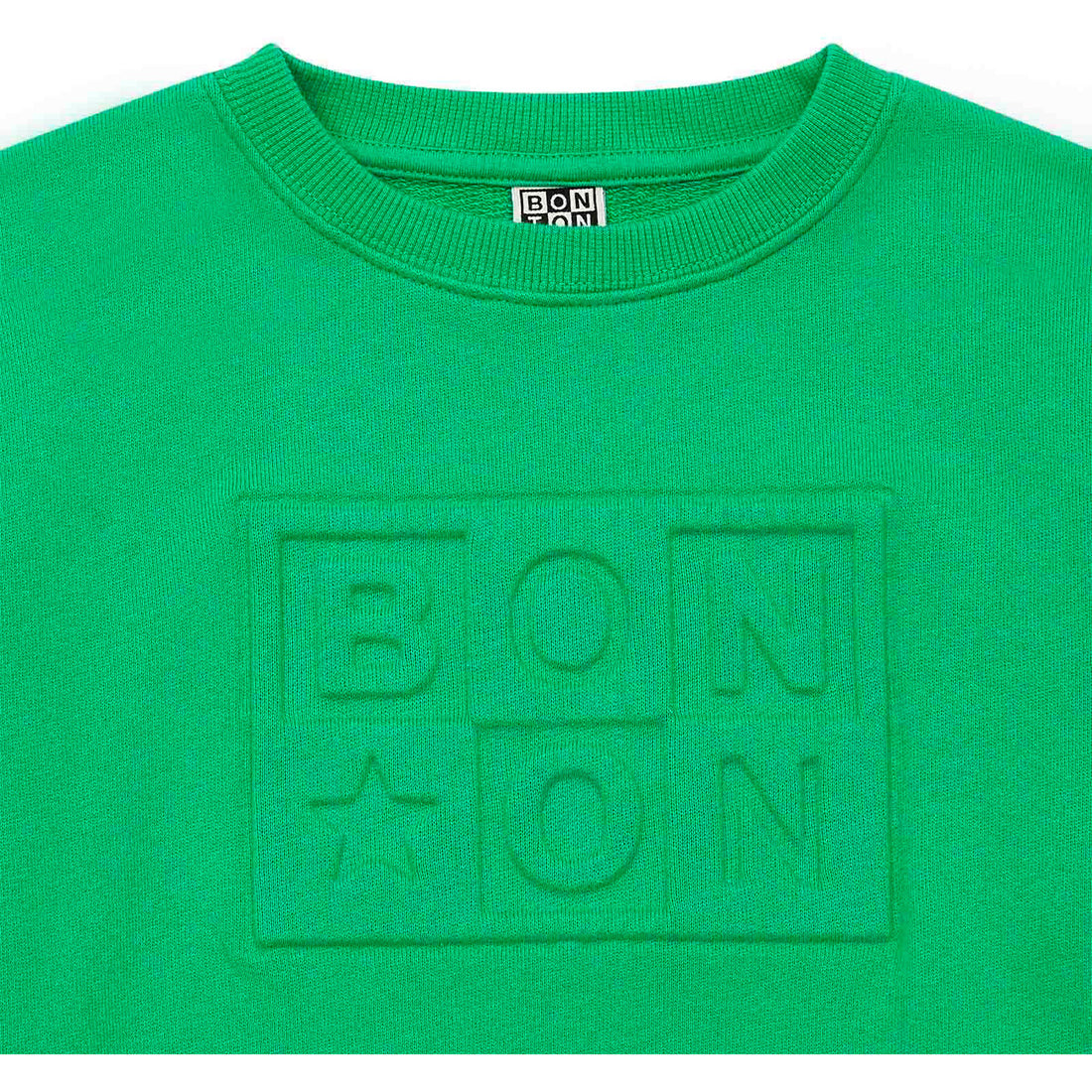 Bonton Neon Green Logo Sweatshirt
