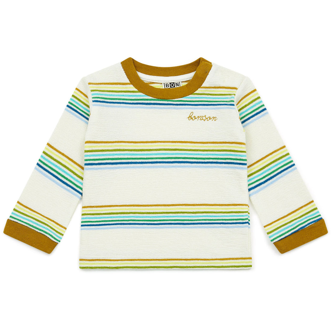 Bonton Rainbow Stripe Baby Boy Tee