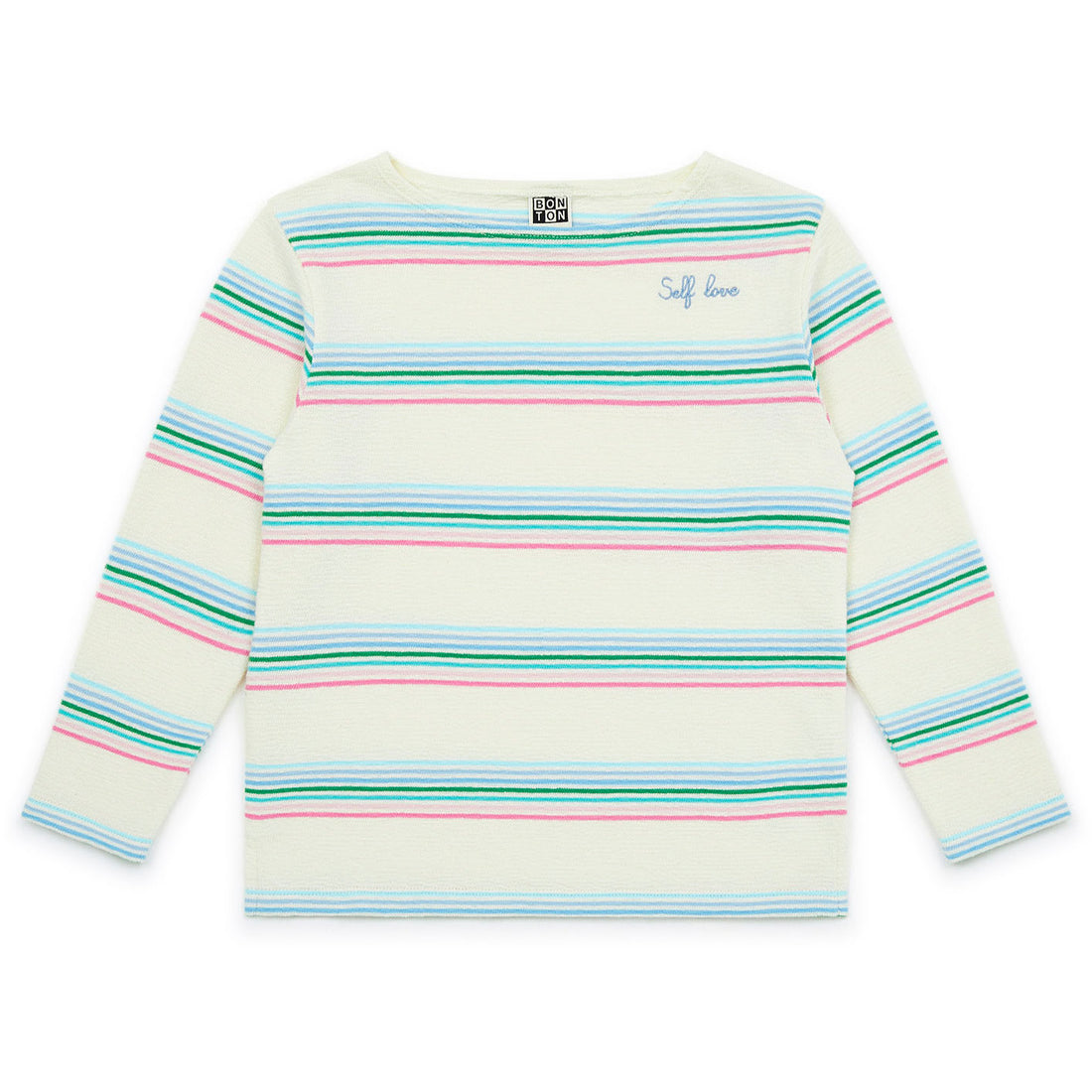 Bonton Rainbow Stripe Girl Tee