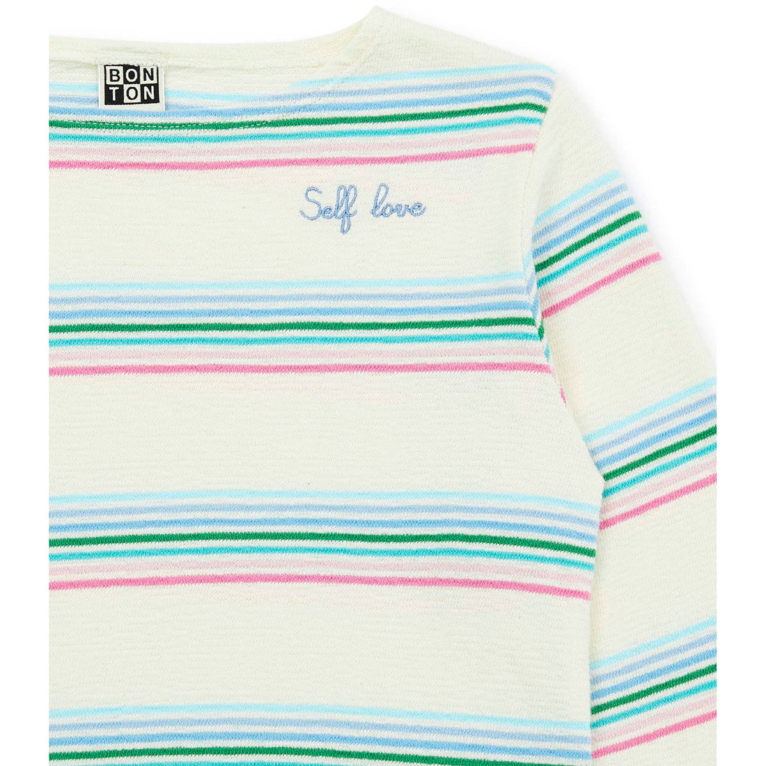 Bonton Rainbow Stripe Girl Tee