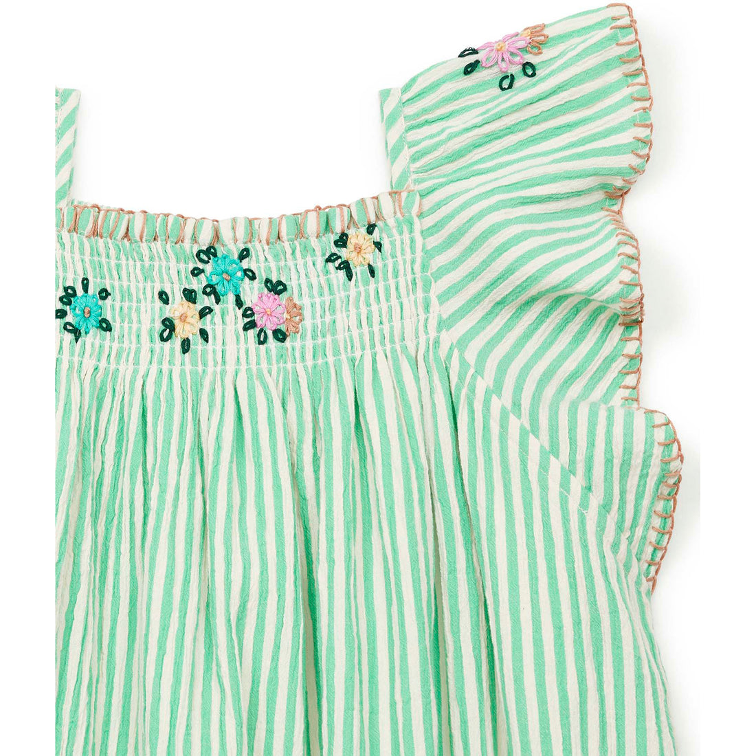 Bonton Green Stripe Reveuse Dress