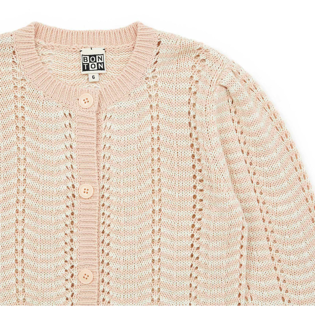 Bonton Shell Pink Tiffany Cardigan