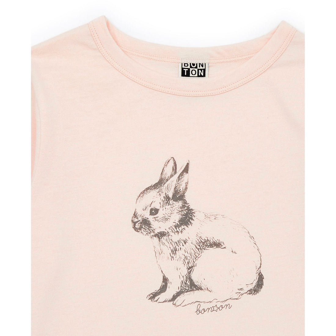 Bonton Shell Pink Rabbit Tee