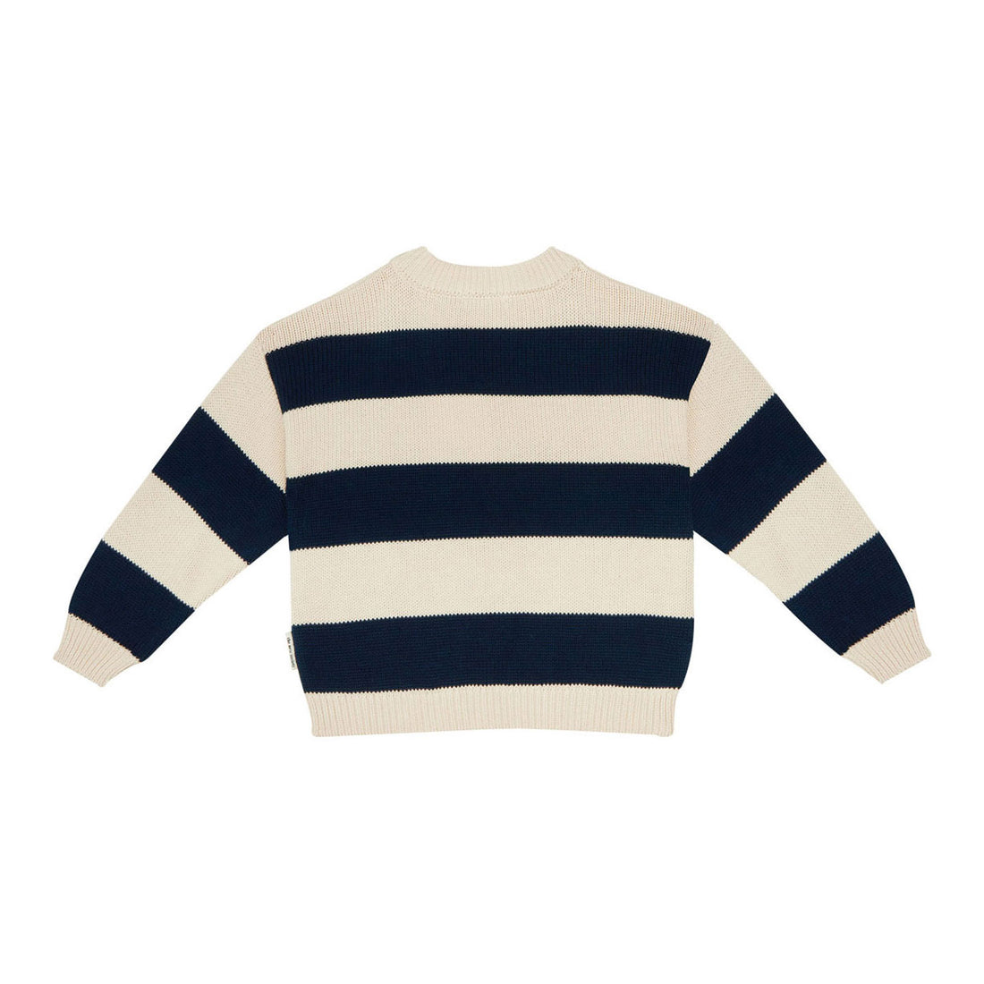 The New Society  Navy Easy Rib Sweater