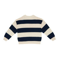 The New Society  Navy Easy Rib Sweater