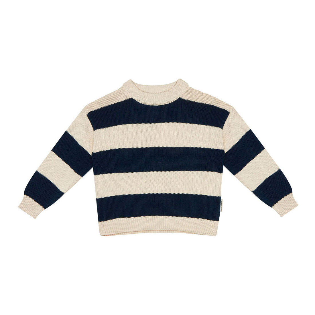 The New Society  Navy Easy Rib Sweater