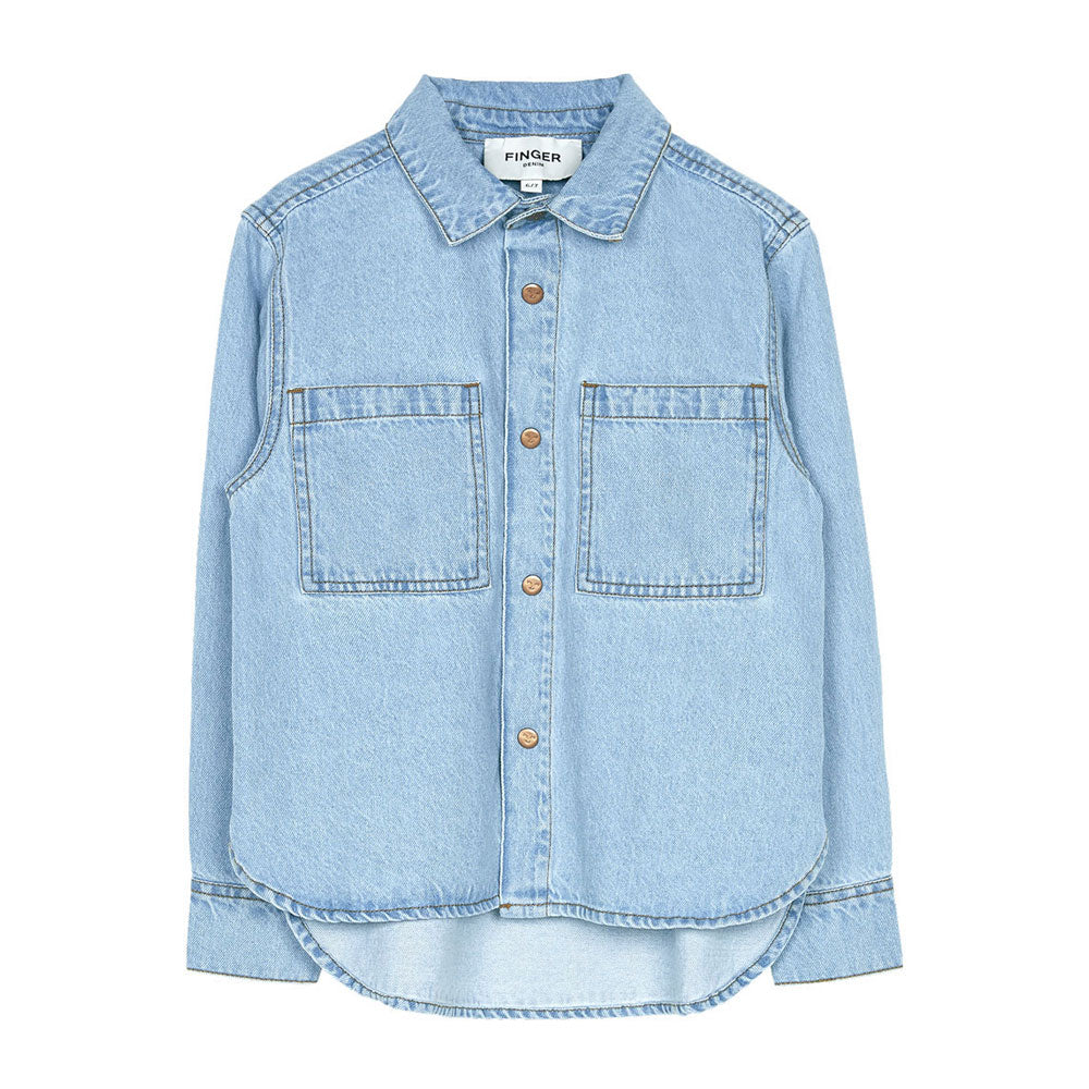 Finger in the Nose Enara Bleached Blue Long Sleeve Shirt