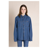 Finger in the Nose Enara Blue Denim Long Sleeve Shirt