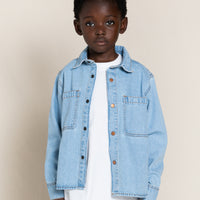 Finger in the Nose Enara Bleached Blue Long Sleeve Shirt
