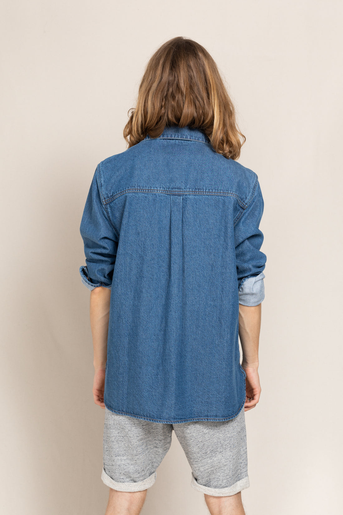 Finger in the Nose Enara Blue Denim Long Sleeve Shirt