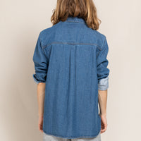 Finger in the Nose Enara Blue Denim Long Sleeve Shirt