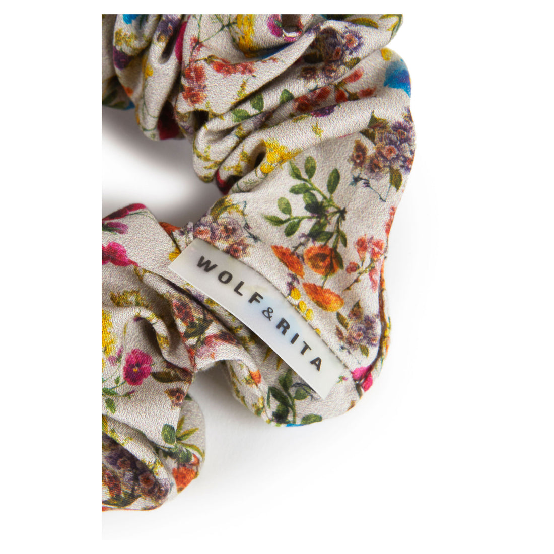 Wolf and Rita Flowers Engrcia Scunchie