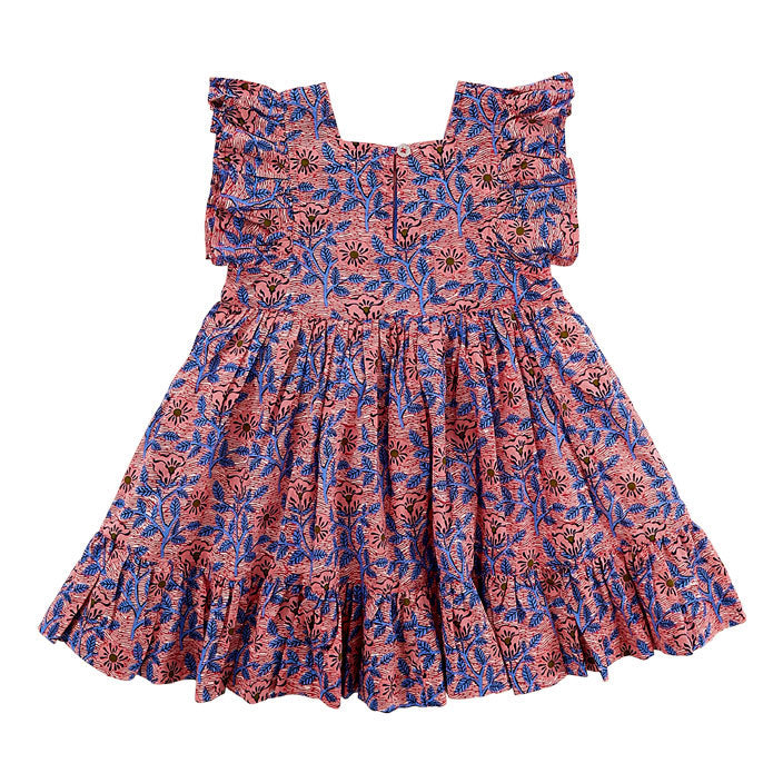 Pink Chicken Chrysthanium Floral Elsie Dress
