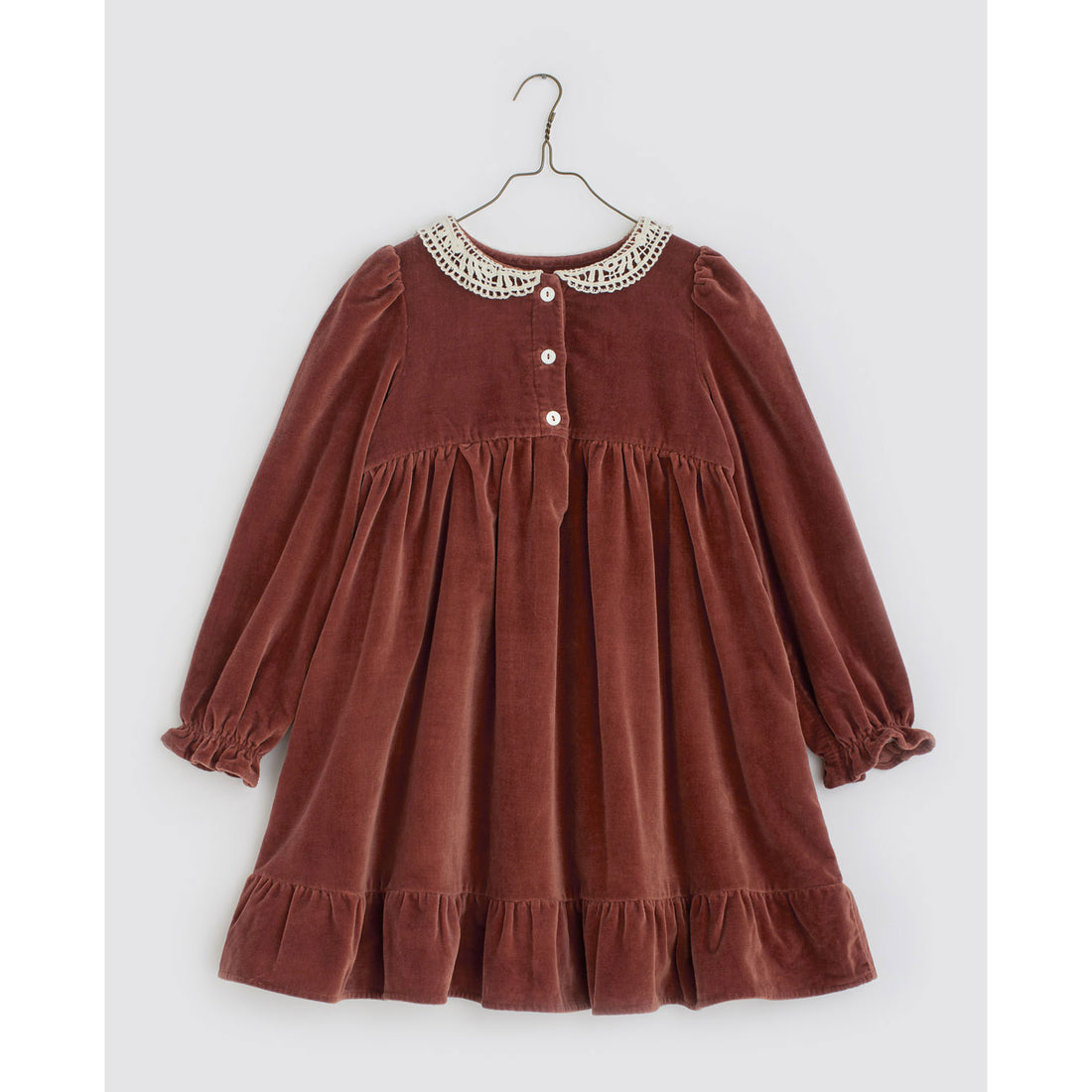 Little Cotton Clothes Copper Velvet Elvie Dress