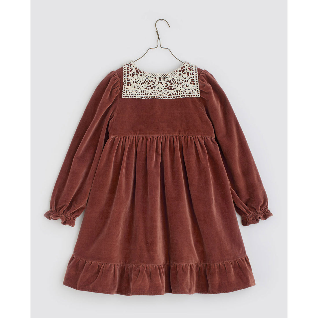 Little Cotton Clothes Copper Velvet Elvie Dress