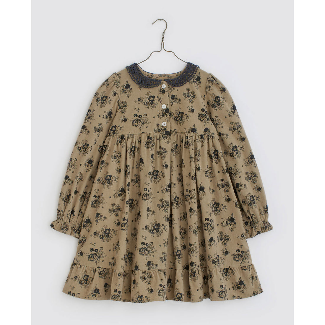 Little Cotton Clothes Floral Rose Cord Elvie Dress