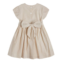 Little Cotton Clothes Oat Organic Swiss Dot Evelyn Dress