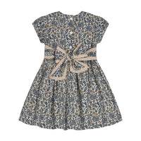 Little Cotton Clothes Blue Midsummer Floral Evelyn Dress