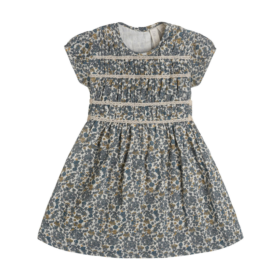 Little Cotton Clothes Blue Midsummer Floral Evelyn Dress