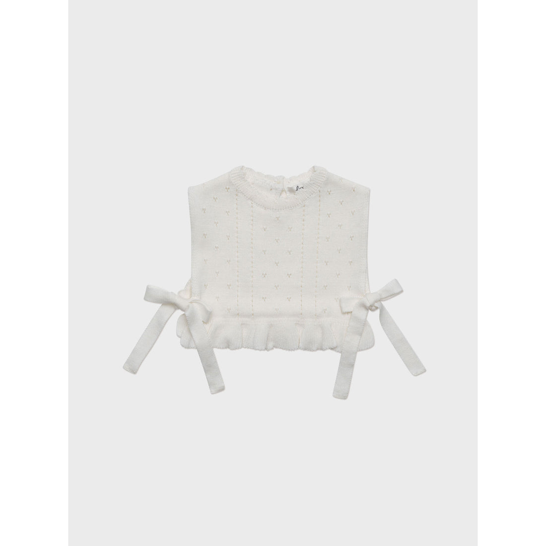 Louisiella Baby Davian Knit Vest-  Vanilla White