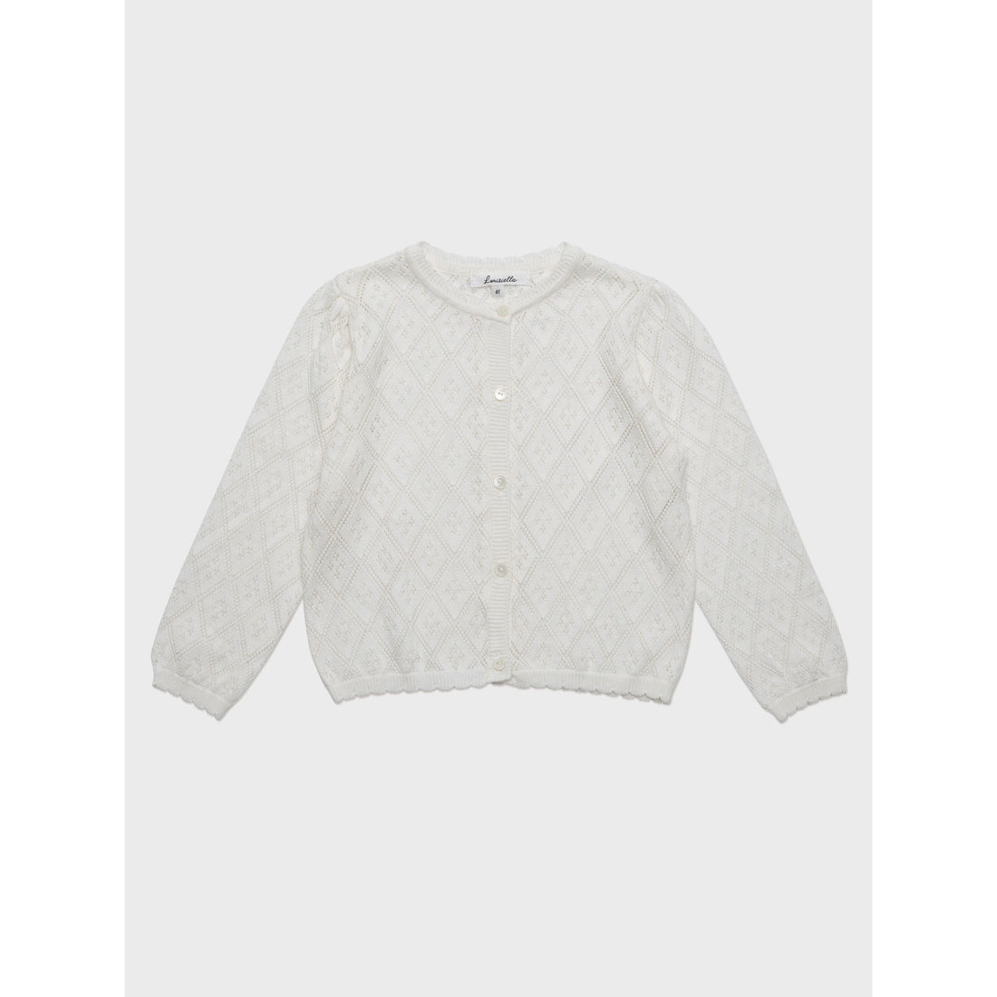 Louisiella Bellute Knit Cardigan- Vanilla White