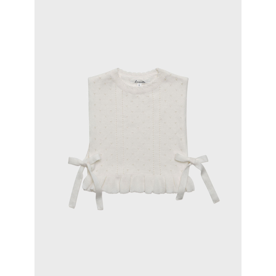 Louisiella Davian Knit Vest-  Vanilla White