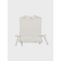 Louisiella Davian Knit Vest-  Vanilla White