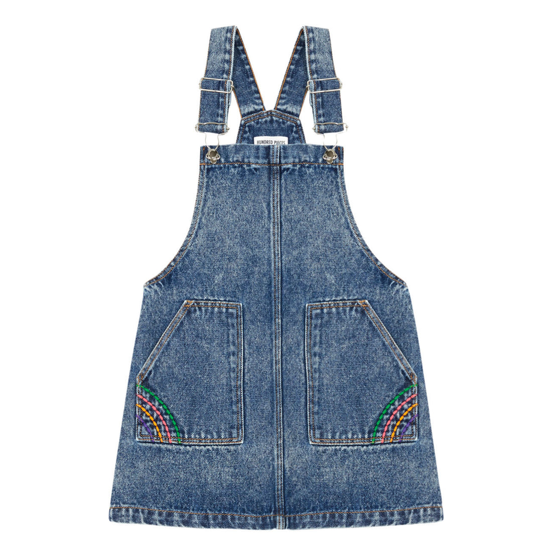 Hundred Pieces Denim Pinafore Dress