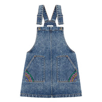Hundred Pieces Denim Pinafore Dress