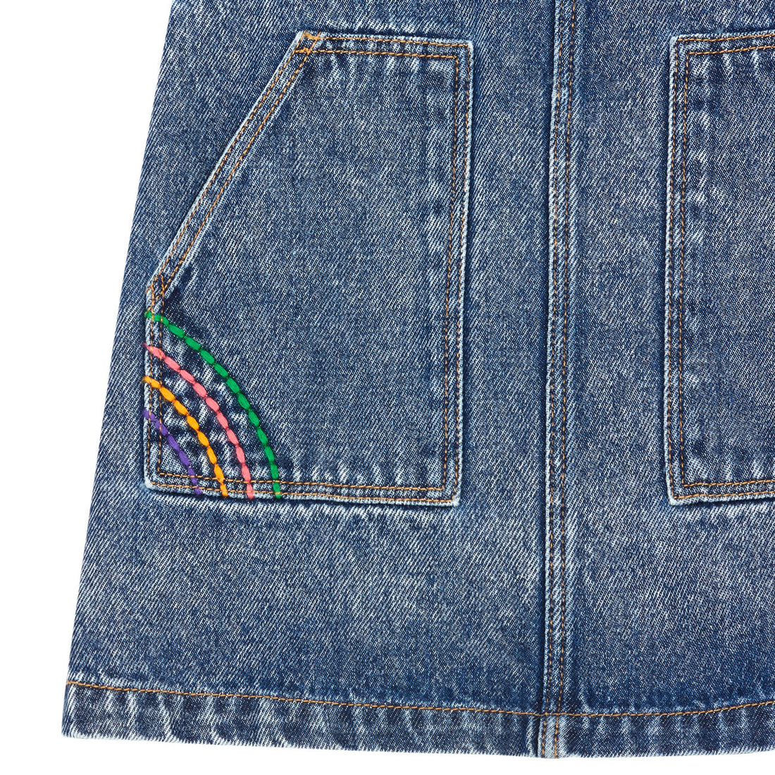 Hundred Pieces Denim Pinafore Dress