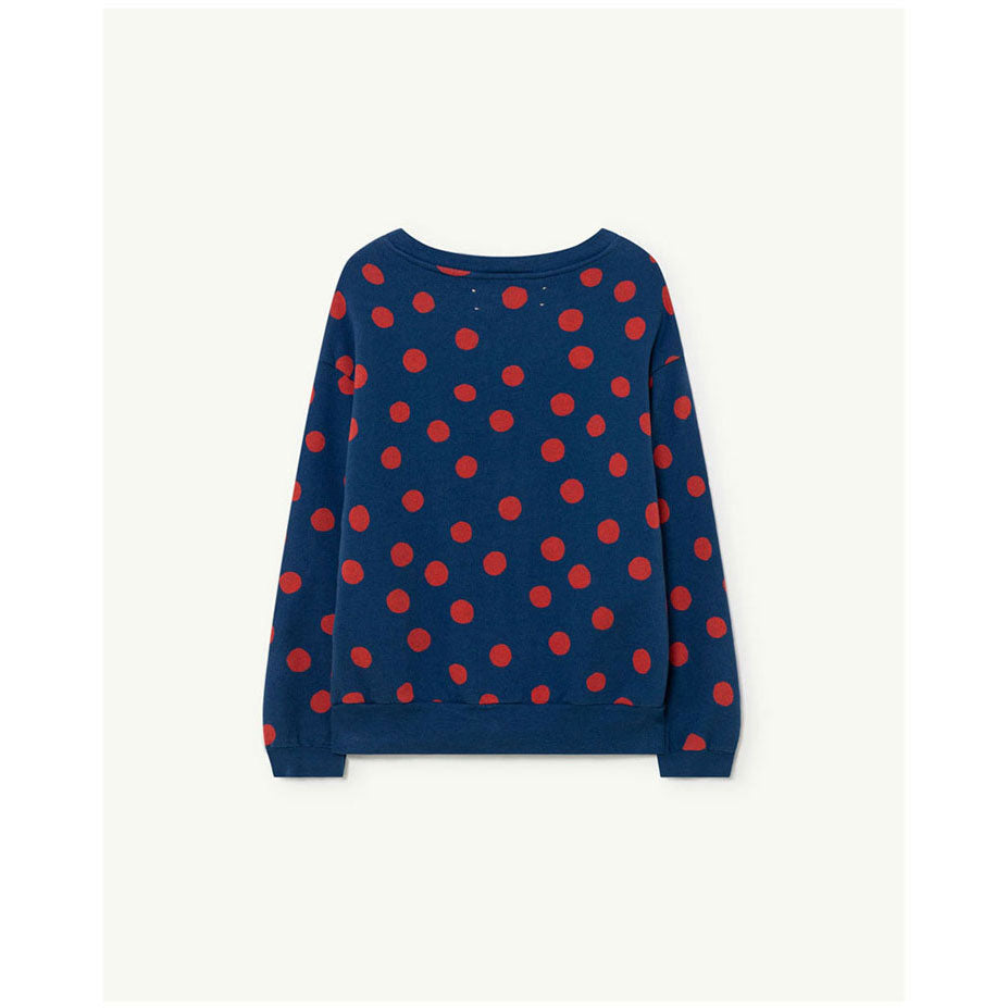 The Animals Observatory Blue Red Dots Bear Sweatshirt