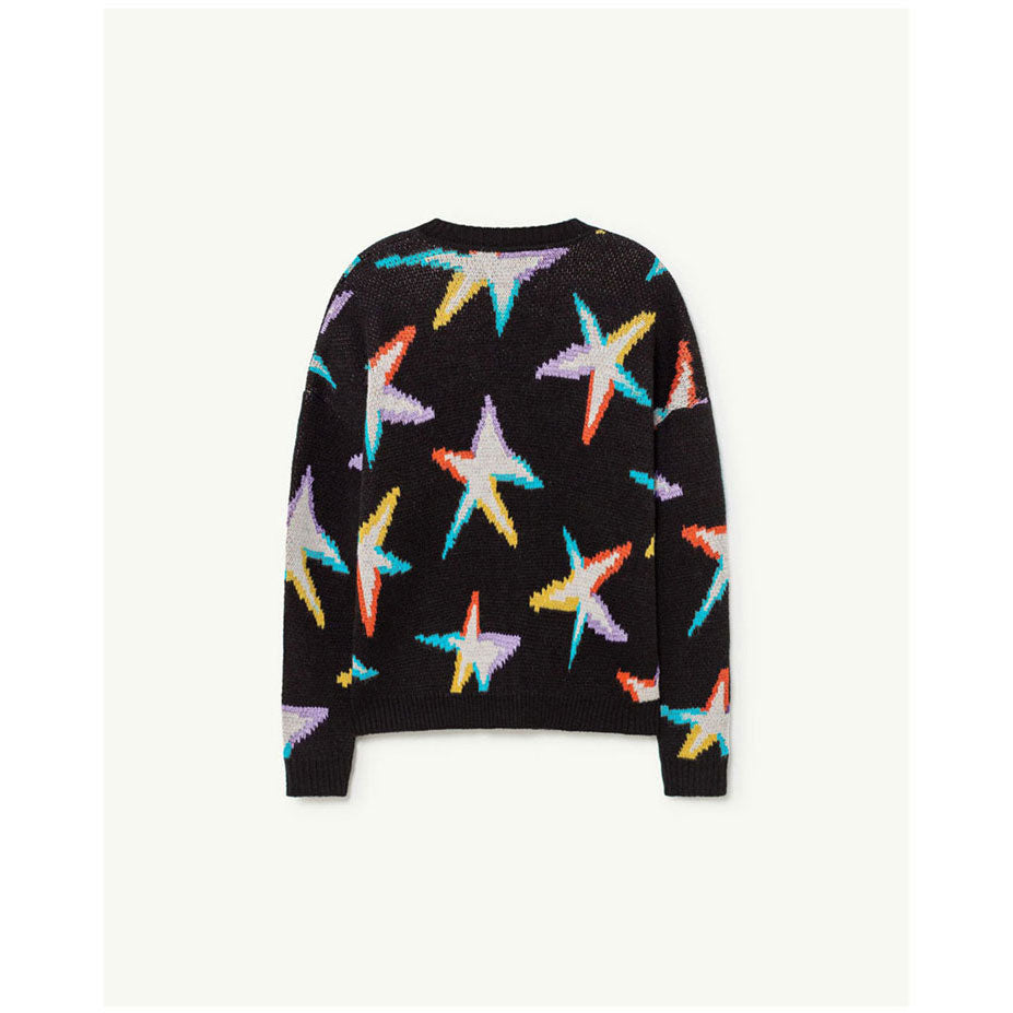 The Animals Observatory Black Stars Logo Racoon Cardigan