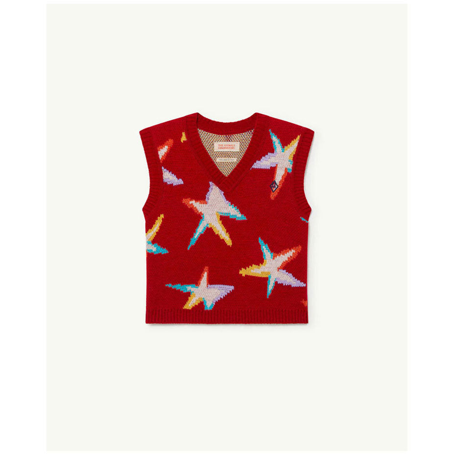 The Animals Observatory Red Logo Stars Bat Vest