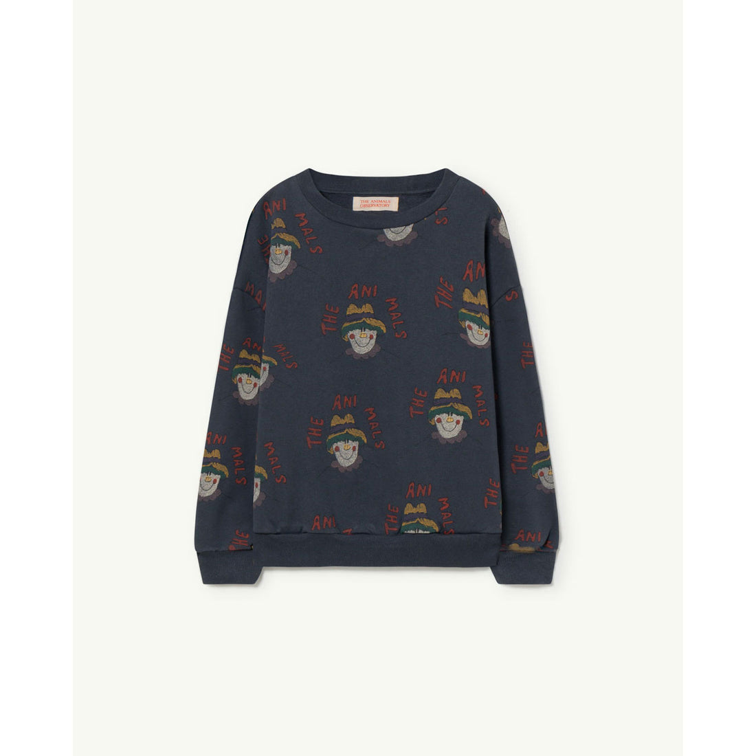 The Animals Observatory Blue Boy Faces Bear Sweatshirt