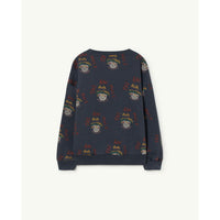 The Animals Observatory Blue Boy Faces Bear Sweatshirt
