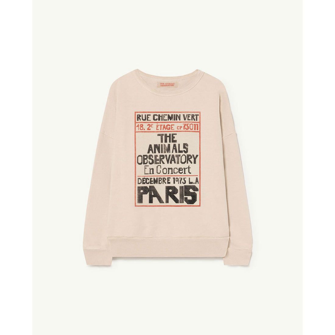 The Animals Observatory Pink Poster Big Bear Sweatshirt