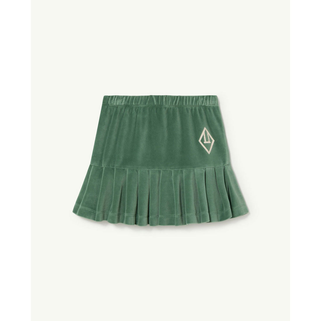 The Animals Observatory Green Logo Velvet Bird Skirt