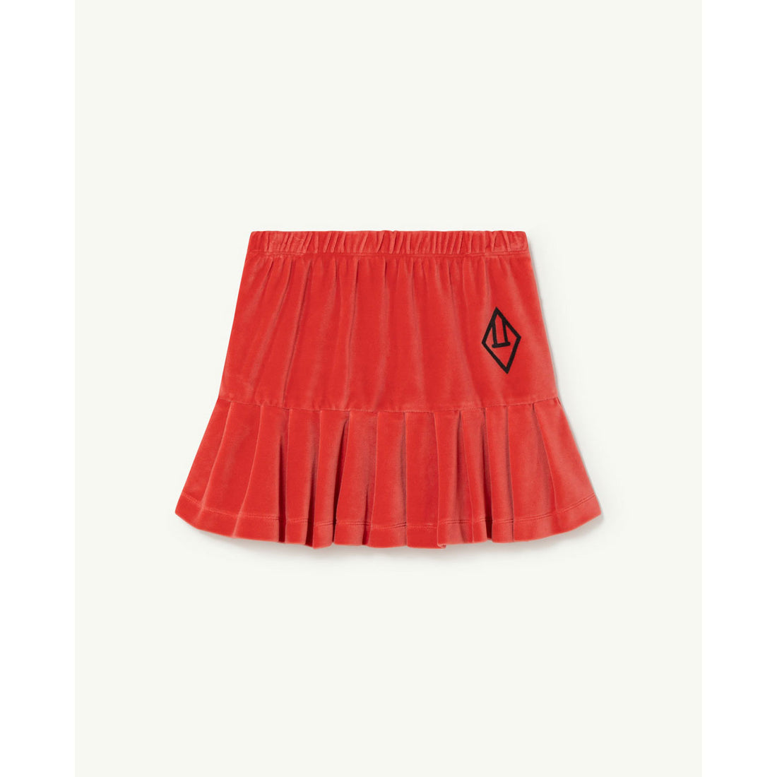 The Animals Observatory Red Logo Velvet Bird Skirt