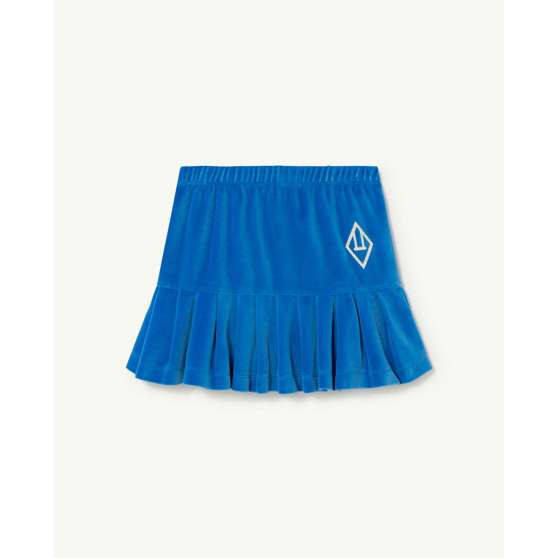 The Animals Observatory Blue Logo Velvet Bird Skirt