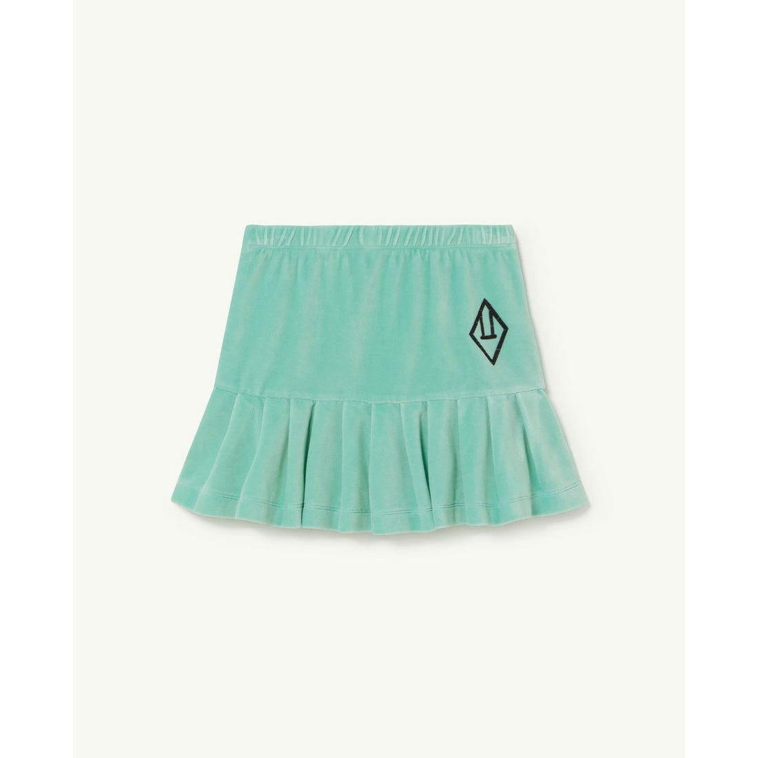 The Animals Observatory Turquoise Logo Velvet Bird Skirt