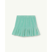 The Animals Observatory Turquoise Logo Velvet Bird Skirt
